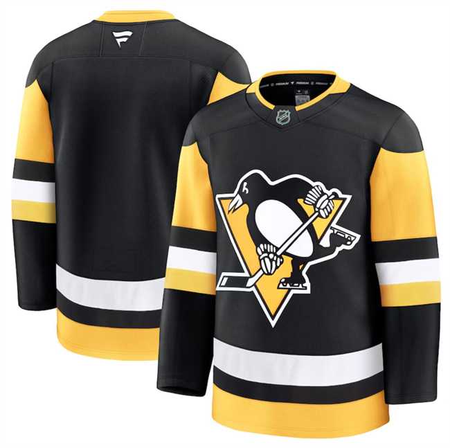 Mens Pittsburgh Penguins Blank Black 2024-25 Home Stitched Hockey Jersey Dzhi